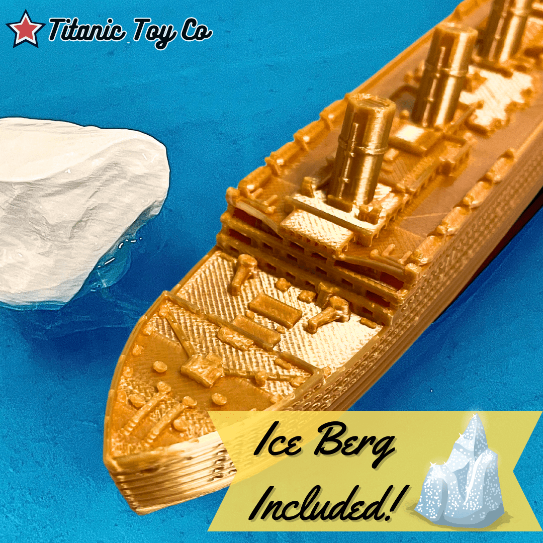 GoldenTanic Titanic Bath Boat And Pool Toy By TitanicToyCo, RMS Titanic Toys For Kids, Historically Accurate Titanic Toy, Titanic Ship, Titanic Cake Topper, Titanic Figurine