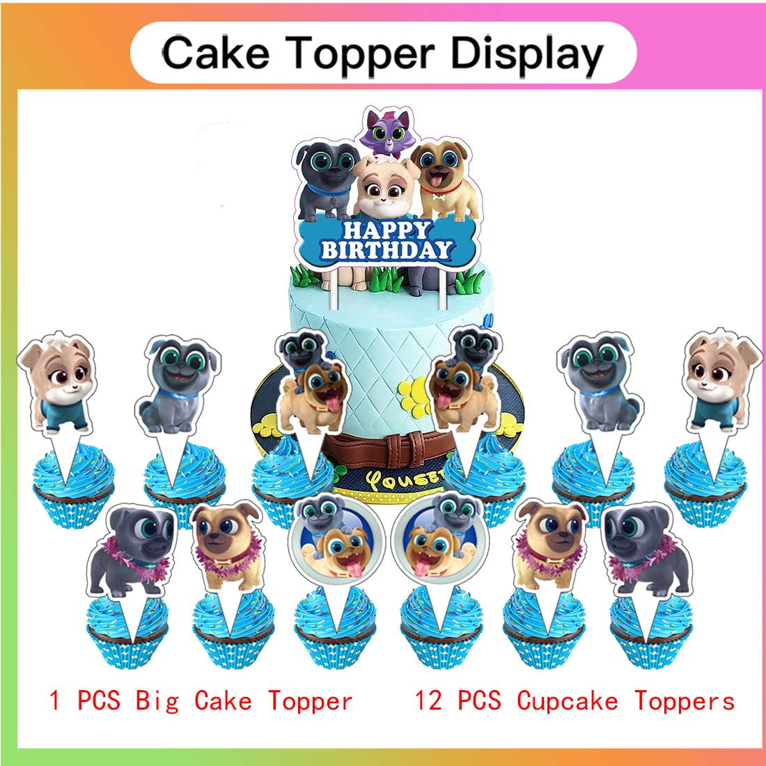 Puppy Dog Pals Party Supplies Decor Tableware Backdrop Banner Cake Topper Balloons Birthday Decorations