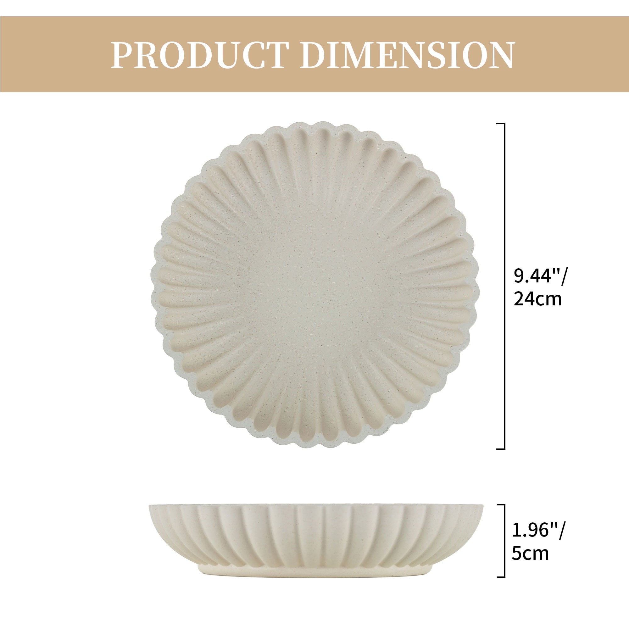 Hanobe Decorative Bowl for Home Decor,Stylish Resin Key Bowl for Entryway Table，Fruit Bowl for Kitchen Counter，9.44"