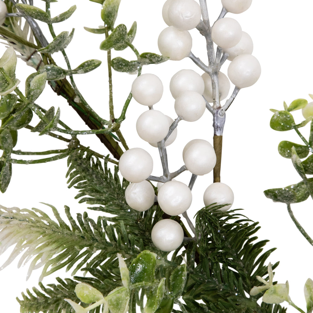Glittered Berries and Eucalyptus Artificial Christmas Garland - 5' - Unlit