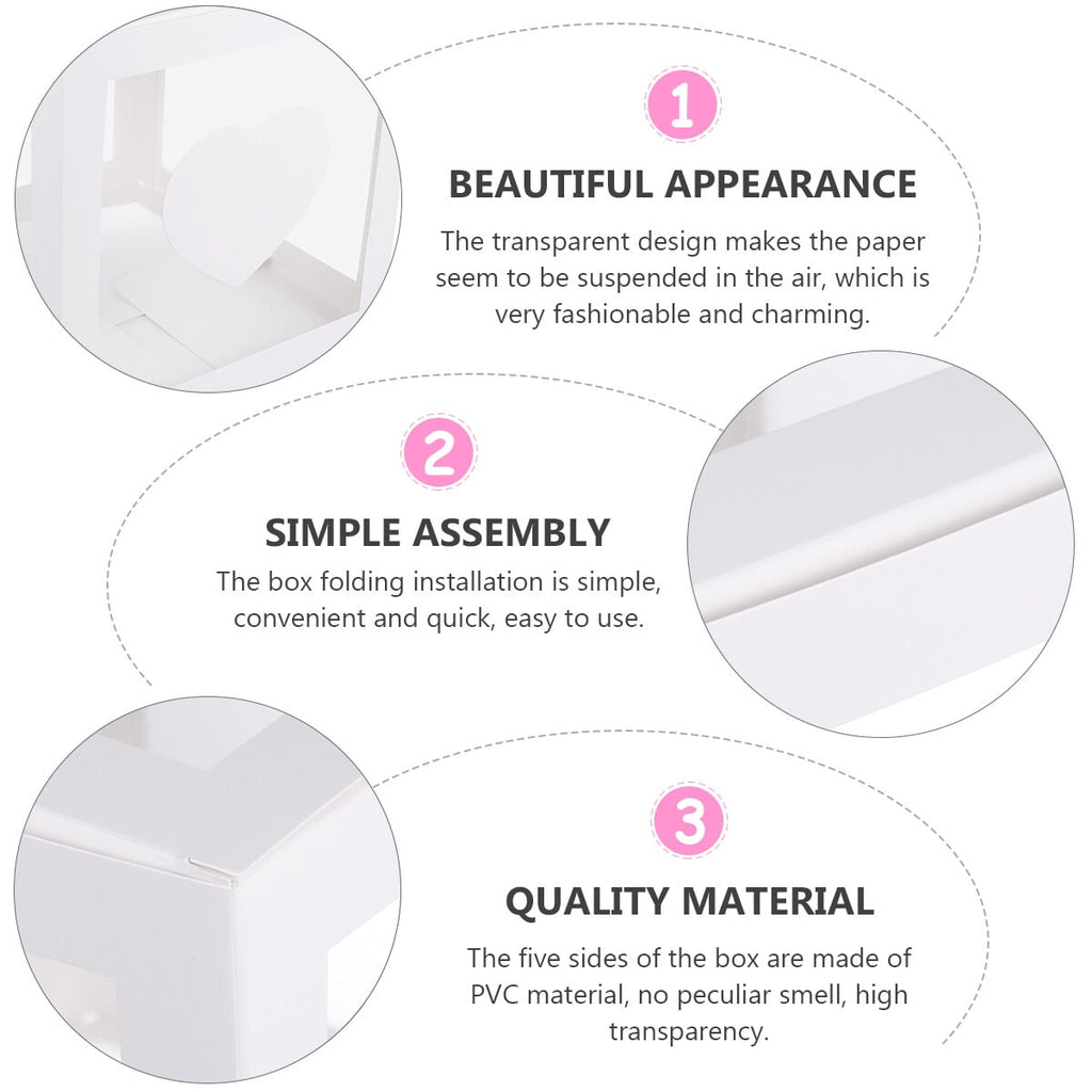 Hemoton 3pcs Transparent Balloon Box Party Decorative Balloons Case Balloons Accessories