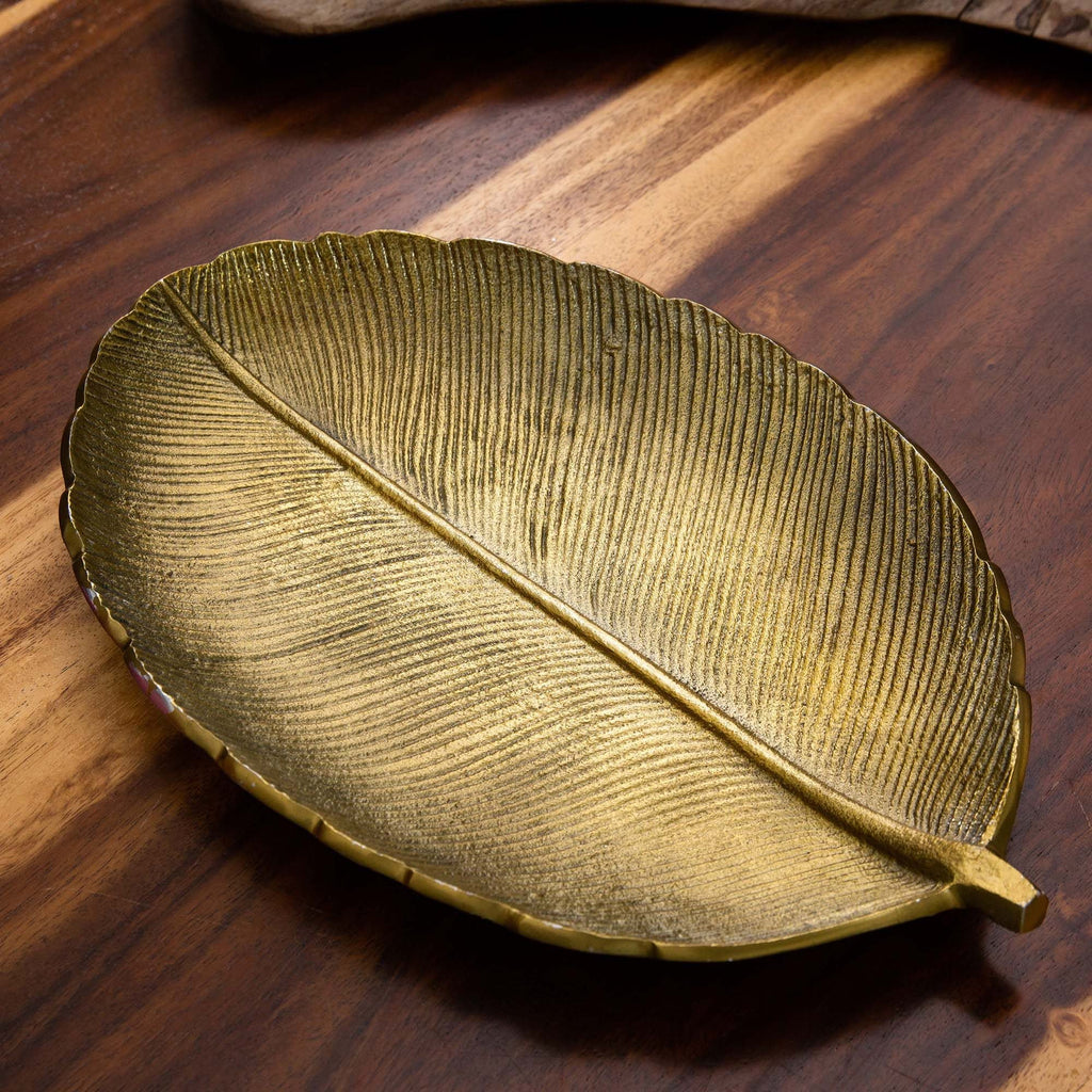 Nearly Natural 16in. Gold Leaf Decorative Accent Tray