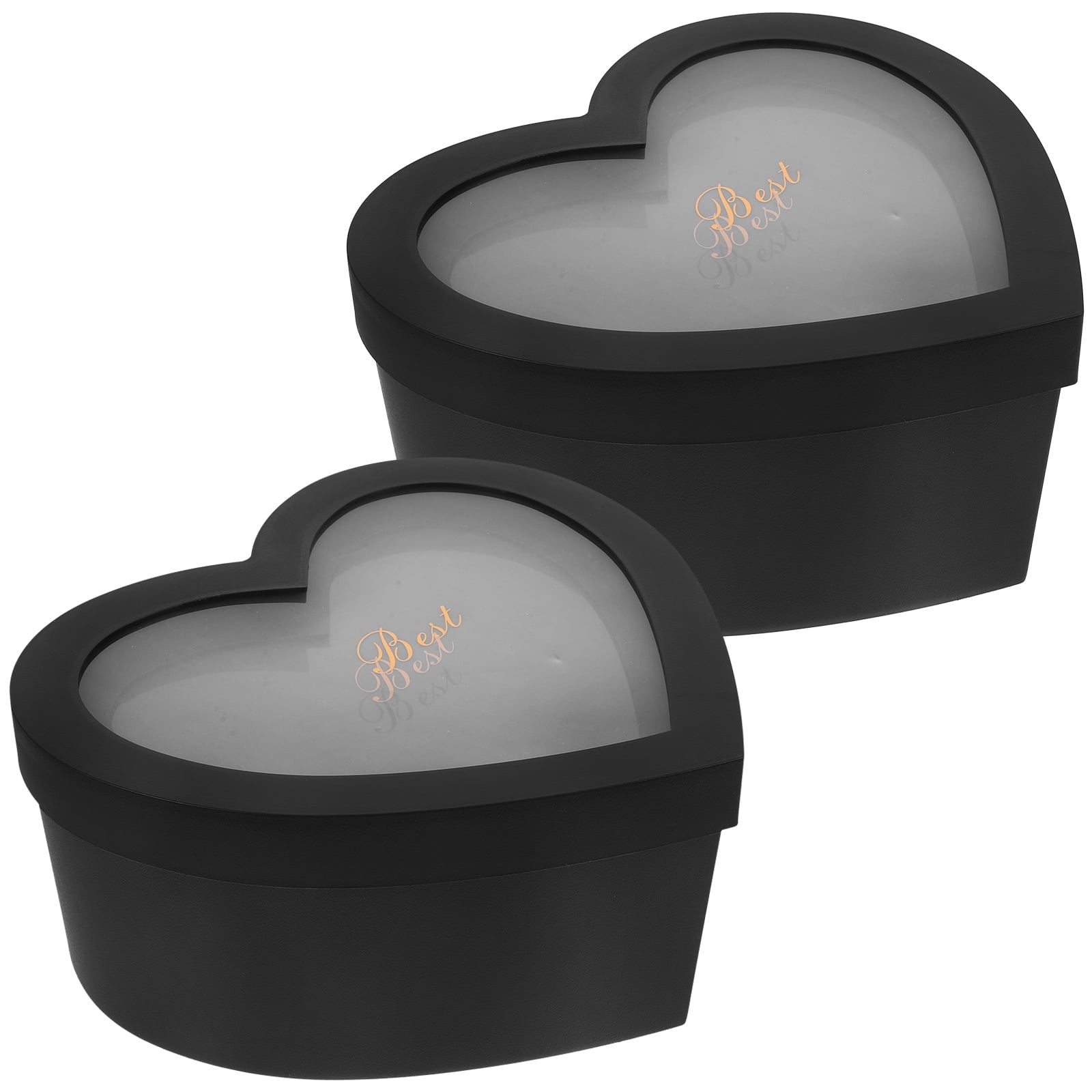 2pcs Heart Flower Wrapping Box Soap Flower Storage Box Flower Arrangement Container