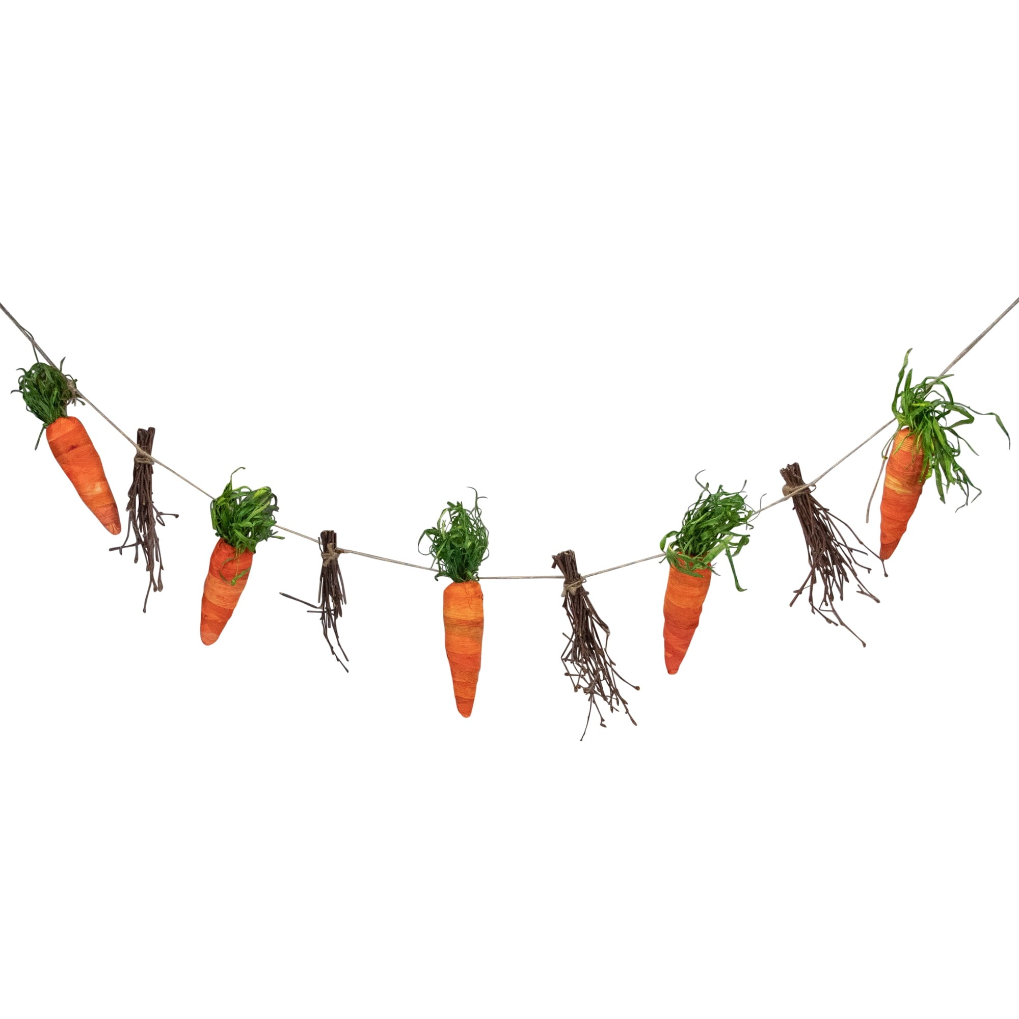 Northlight 3.25' Carrots and Twigs Artificial Easter Garland