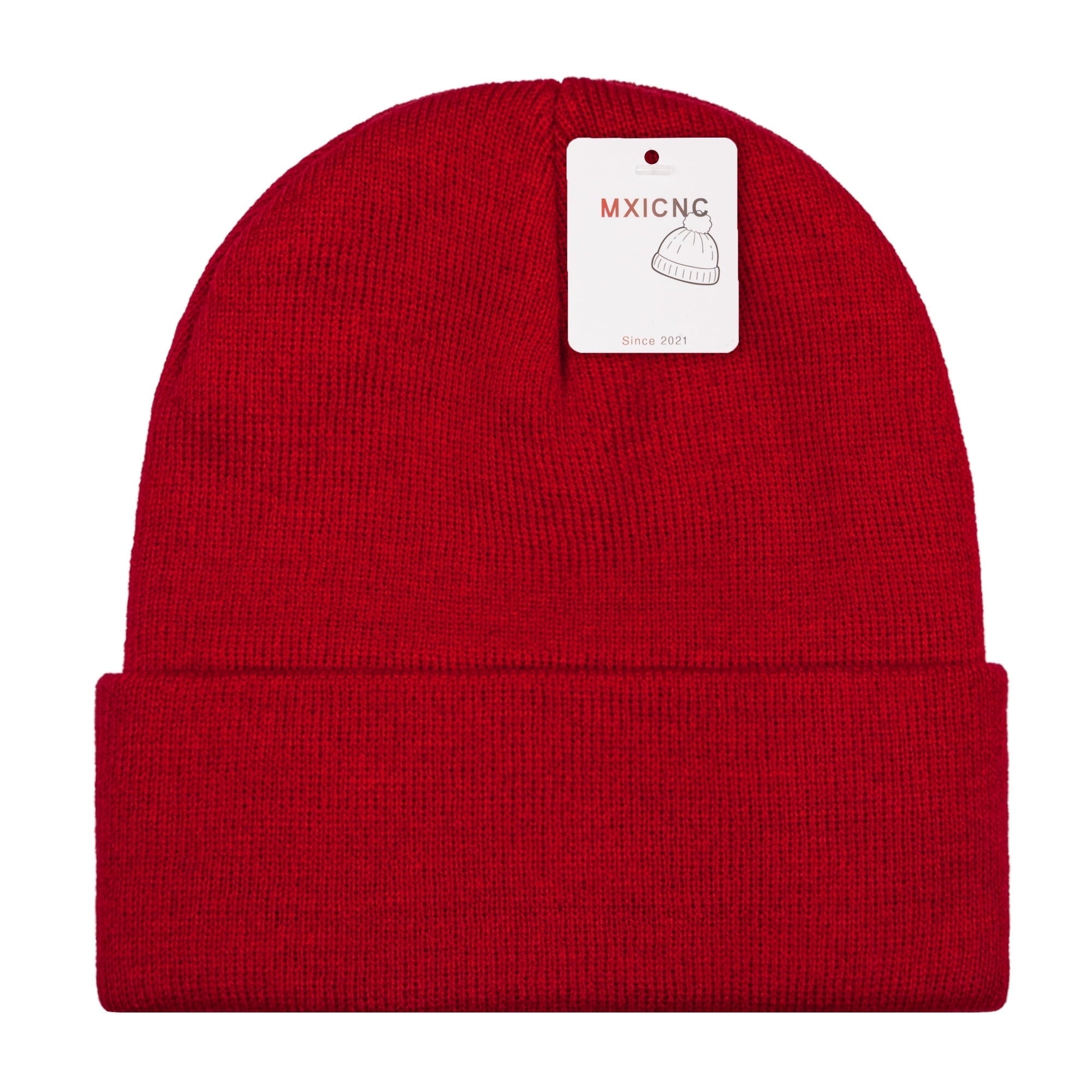 6 Pack Winter Beanie Hats for Men Women, Warm Cozy Knitted Cuffed Skull Cap, 6 Black-White