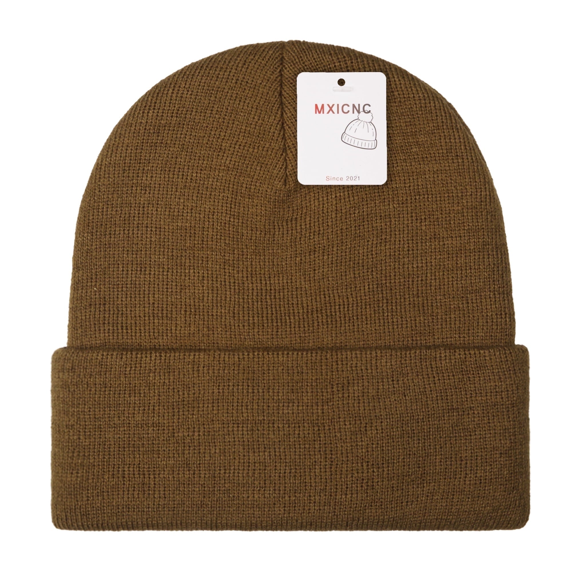 6 Pack Winter Beanie Hats for Men Women, Warm Cozy Knitted Cuffed Skull Cap, 6 Black-White