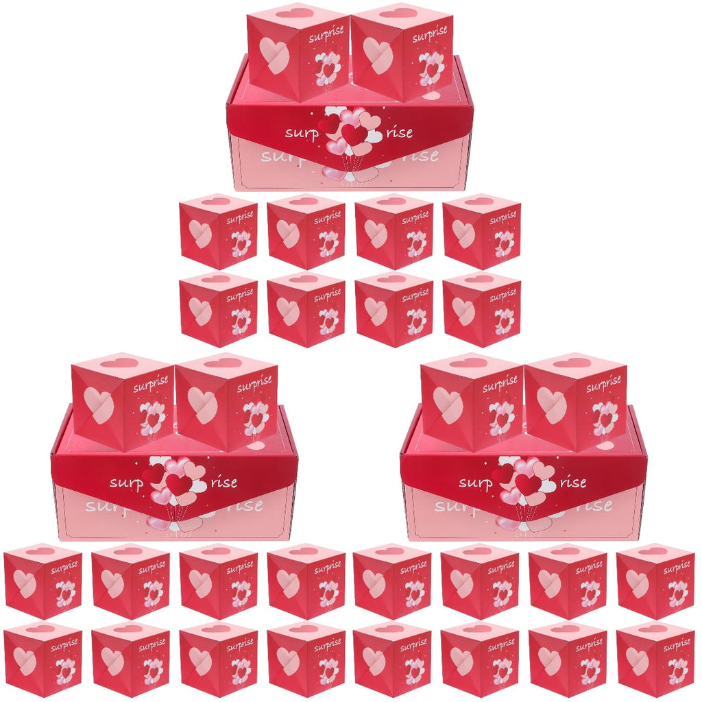 3 Sets  Valentine Day Candy Boxes Gift Wrapping Box Small Gift Box Holiday Bouncing Explosion Gift Box