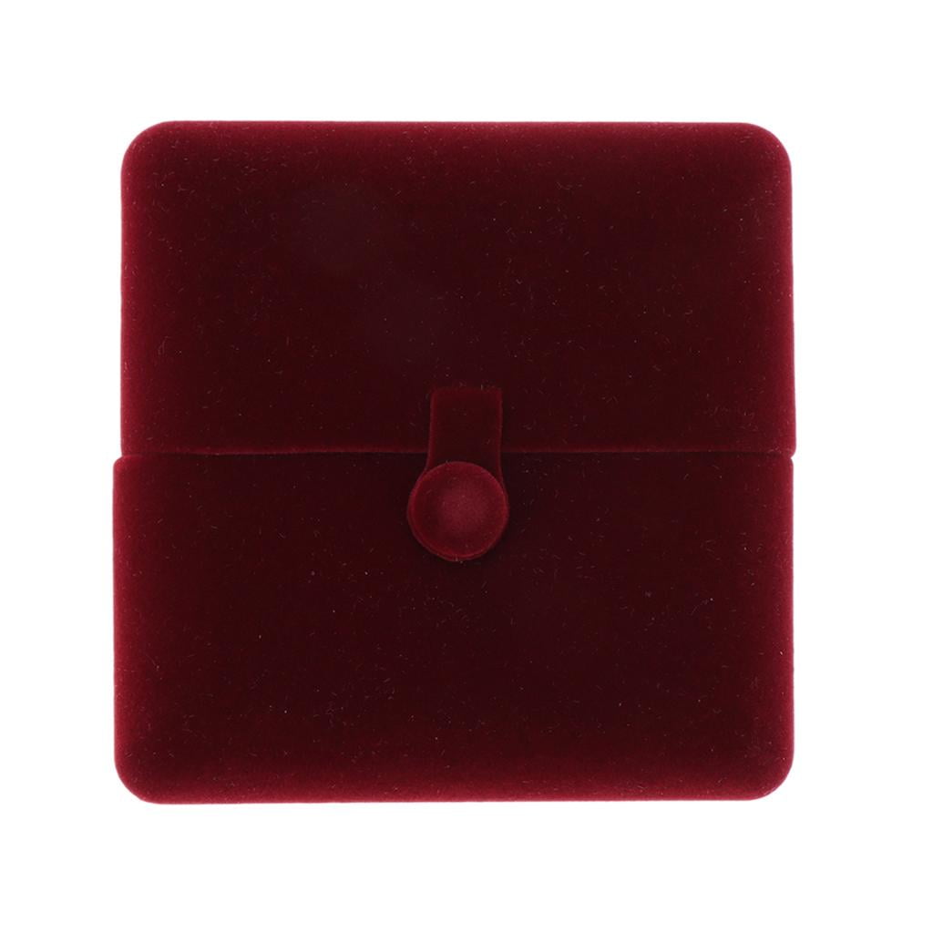 2x Graceful Soft Velvet Gift Box Jelry Holding Box for Women Lady Proposal Engagement Jelry Gift Storage Case