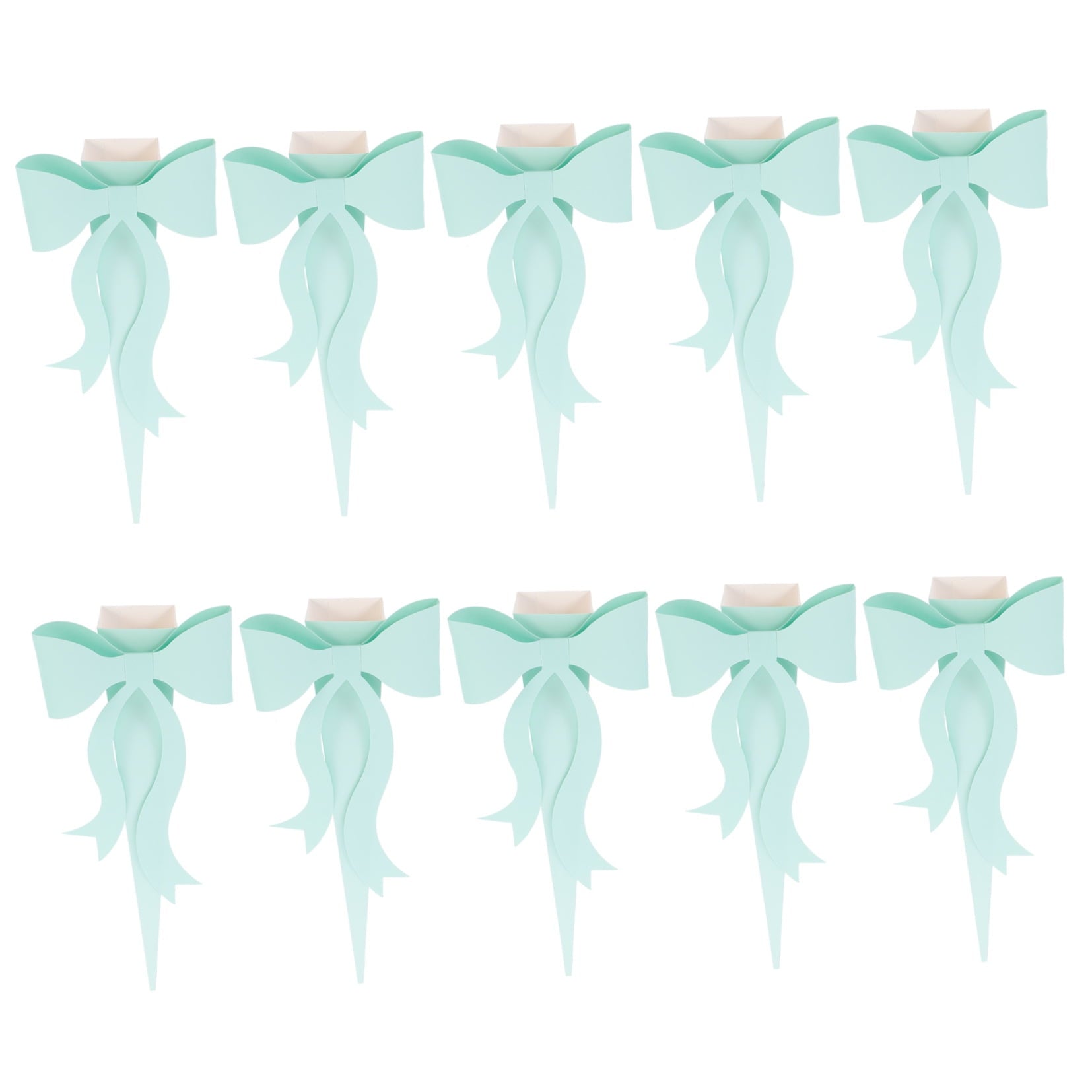 Worgeous  10 Sets Flower Box Packaging Material Paper Bags for Gifts Clear Goodie Green