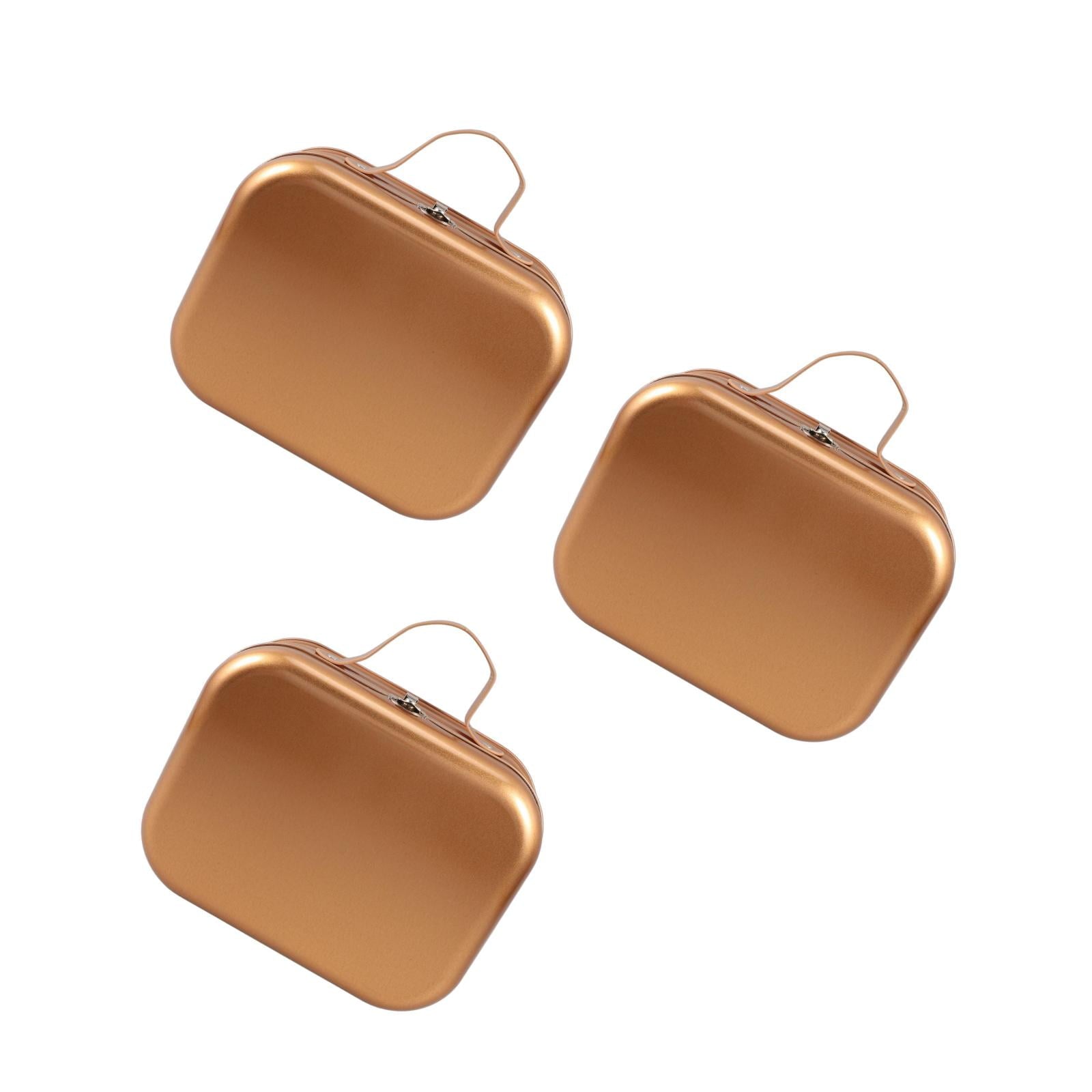 Hemoton 3pcs Wrapping Box Container Handheld Gifts Wrapping Box Tinplate Packing Keepsake Case Tin Packing Case Storage Box Gift Wrapping Case