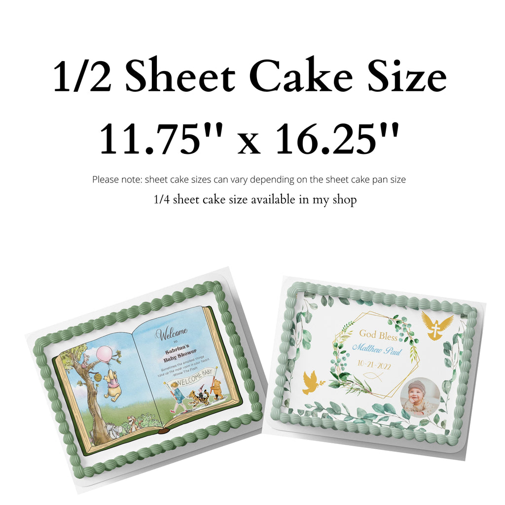 Pooh Bear Baby Shower Cake Topper, by Edible Sugar Art