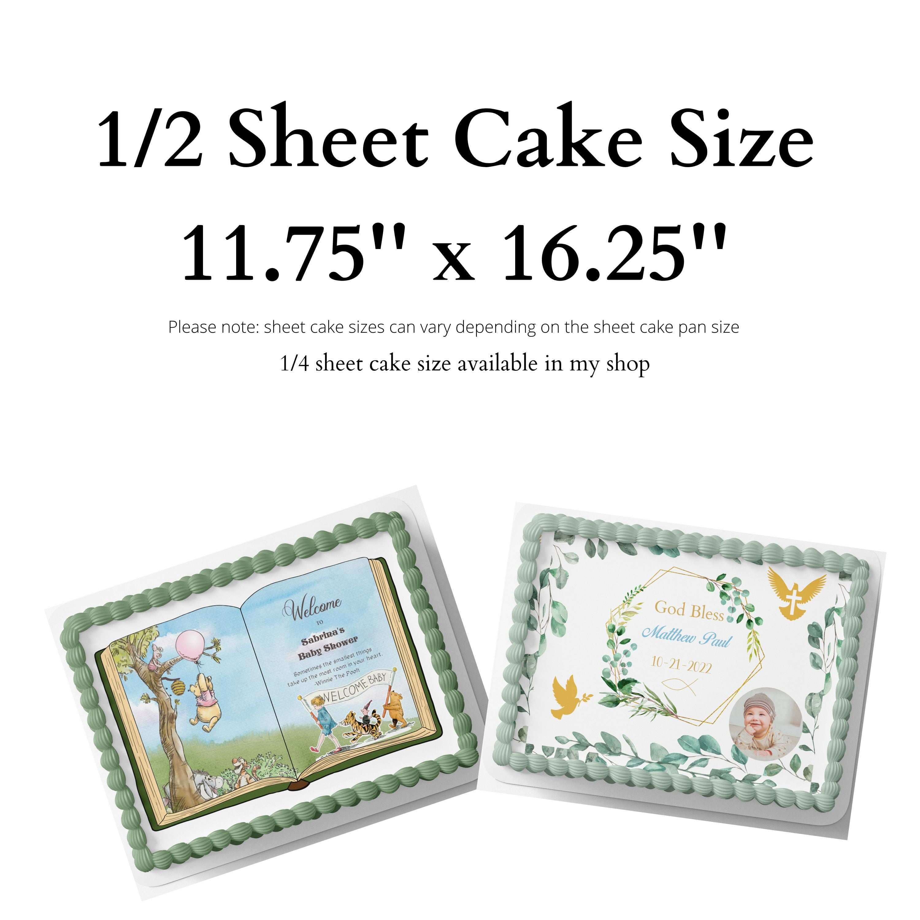 Pooh Bear Baby Shower Cake Topper, by Edible Sugar Art