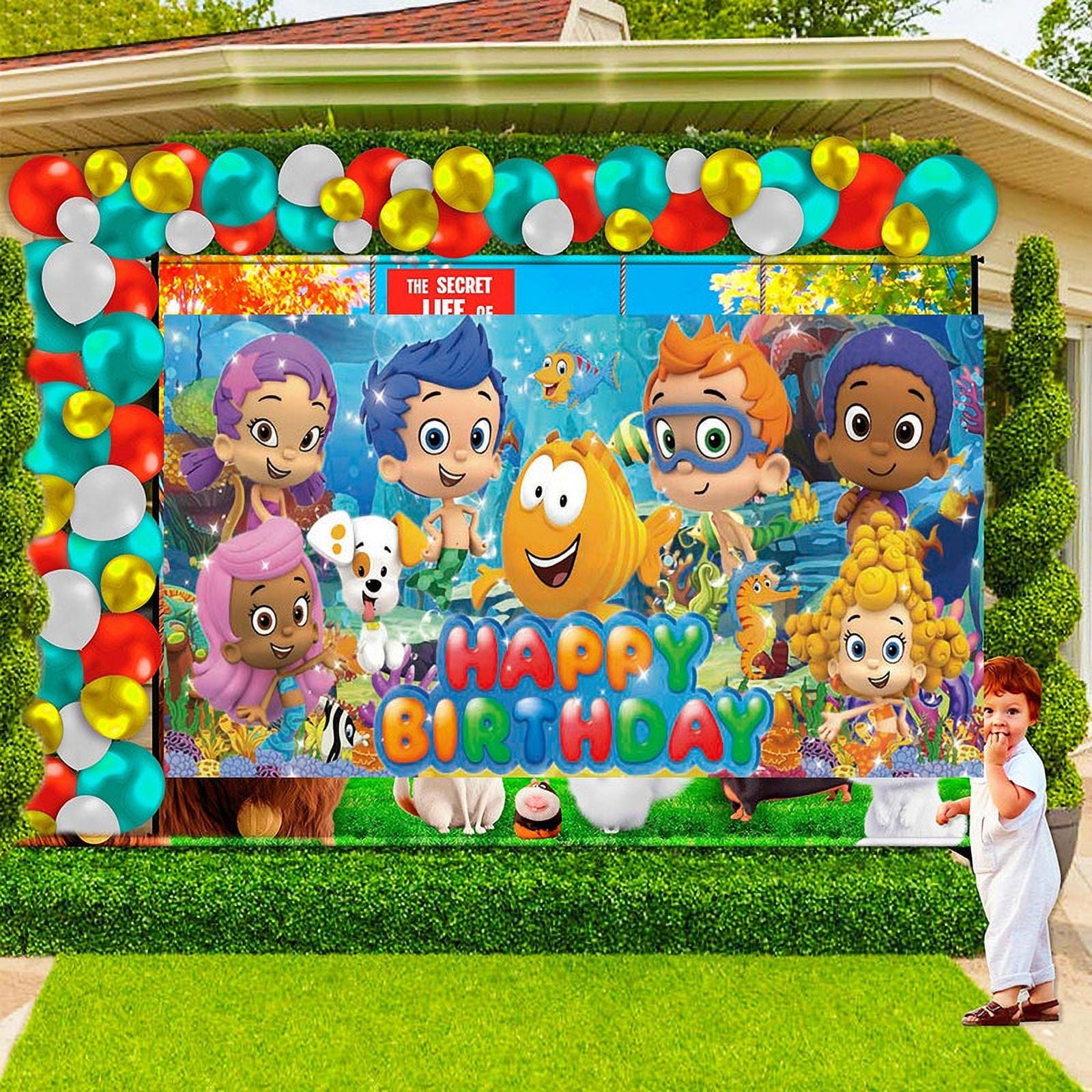 Bubble Guppies Party Favor Bags Goodie Treat Candy Supplies Decorations Birthday Cake Topper Backdrop Banner