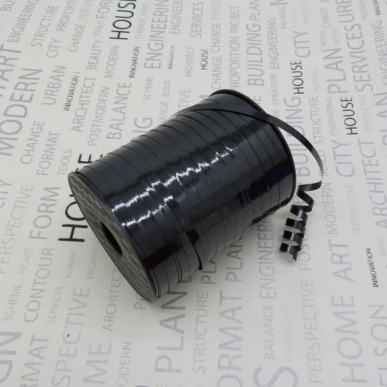 Metallic Shiny Curling Ribbon，400m，0.5cm for Crafts,Gift Wrapping, Balloon String, Baby Shower, Parties & Festivals, Florist Flowers (Reflective black)