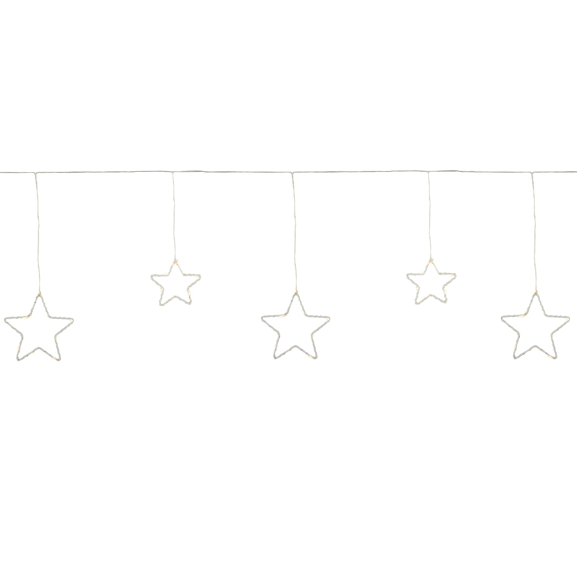 Northlight LED Lighted Stars Christmas Garland, 4ft, Warm White Lights