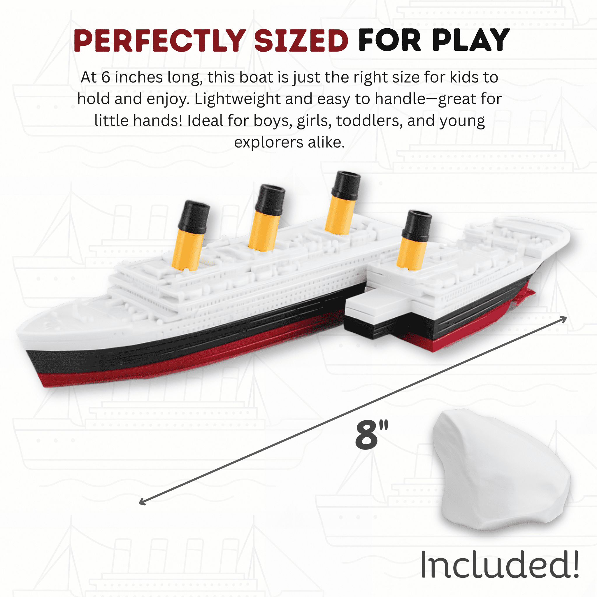 Floating Titanic Bath Toy and Pool Toy Action Titanic Toy, Titanic Ship, Titanic Cake Topper, Historically Accurate BreakableTitanic Boat, Titanic Replica