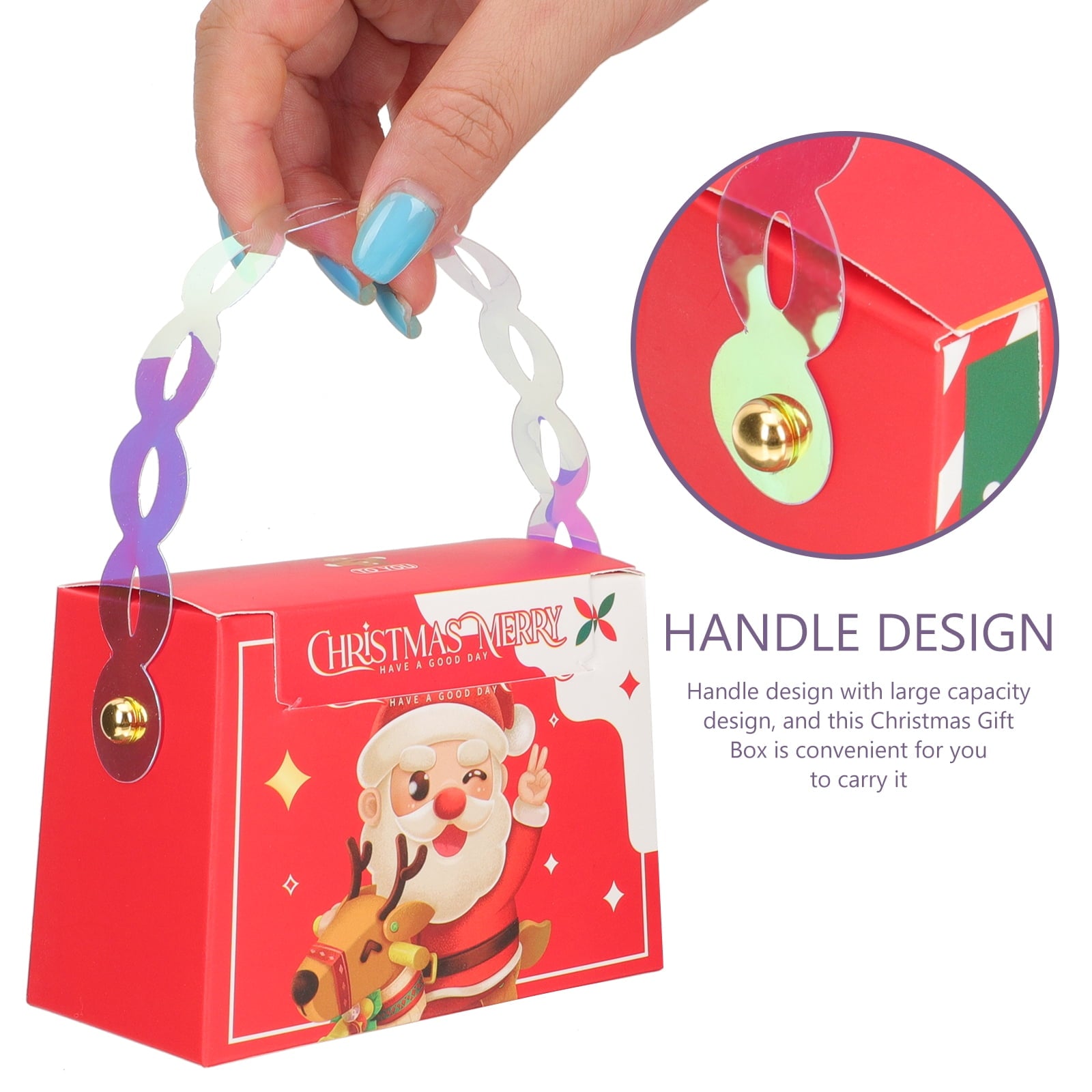 BERTDOMD 40 Pcs Christmas Gift Boxes Handheld Gift Wrapping Boxes Decorative Gift Boxes Xmas Candy Boxes
