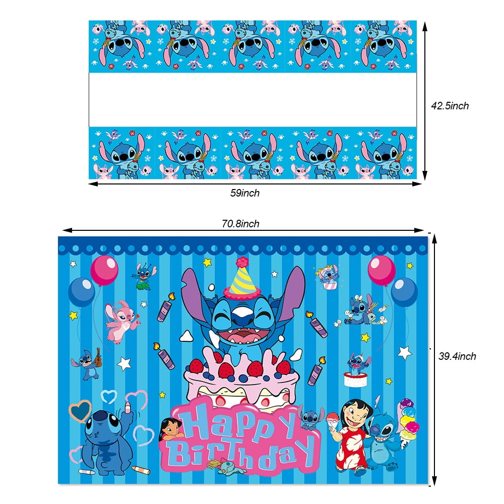 Blue Hawaiian Birthday Decorations Birthday Banner,Backdrop,Tablecloth ,Hanging Swirls,Balloons,Cake Topper,Cupcake Toppers for Summer Birthday Party Decorations Party Supplies Party Favors