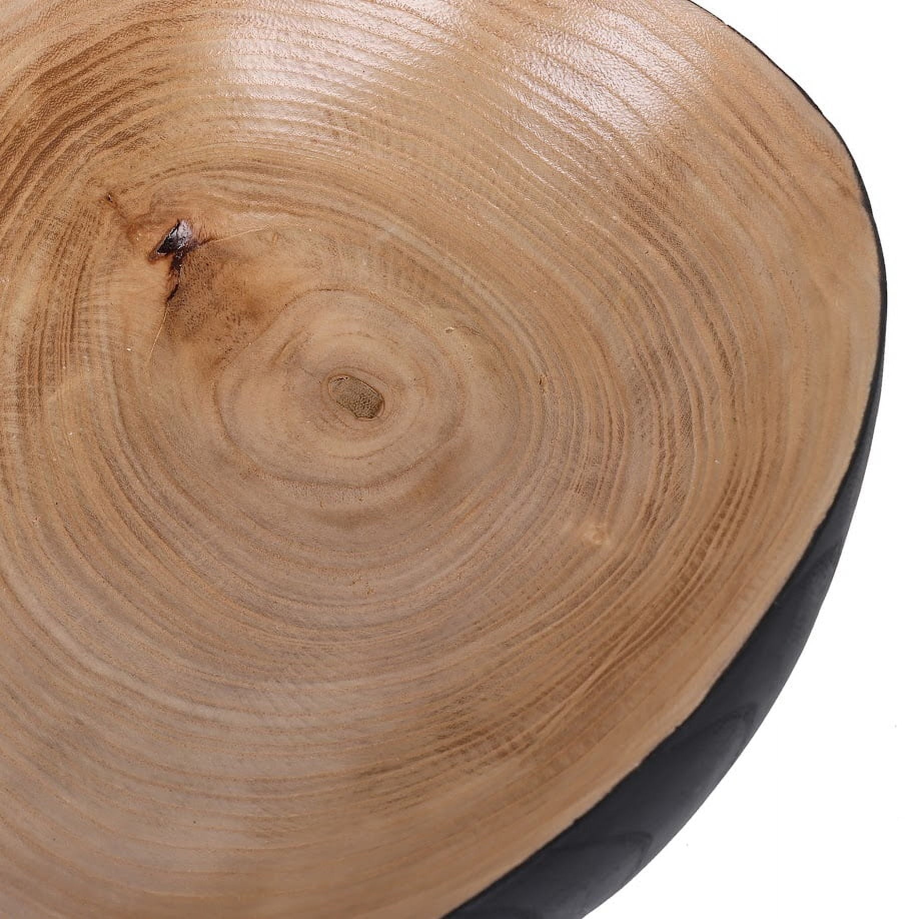 Home Decor Collection Sterling & Noble Home Black and Natural Wood Decorative Tabletop Bowl
