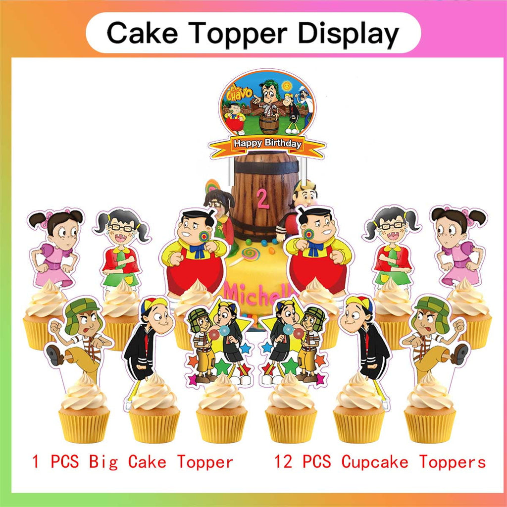 El Chavo Balloons Party Supplies Decorations Plates Banner Cake Topper Tableware Birthday Decor