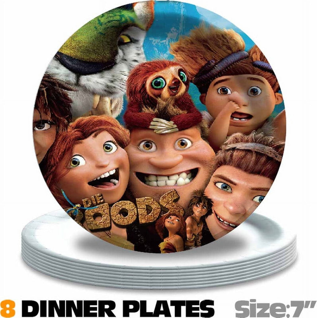 The Croods Birthday Party Supplies Balloons Plates Decoration Cake Topper Decor Tableware Banner Backdrop