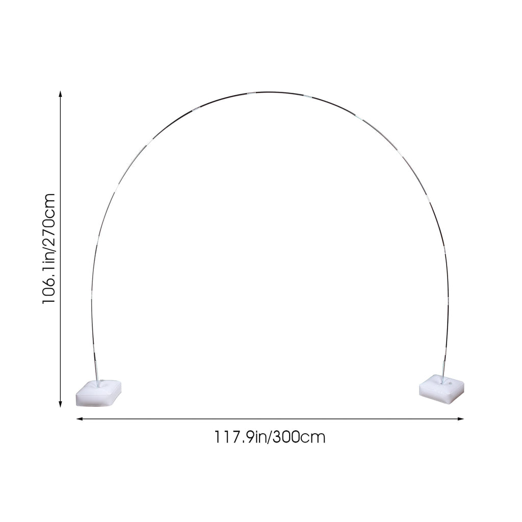 unbranded  Arch Set Balloon Kit with Base Inflatable Shaped Balloons Decoration Wedding Baby White