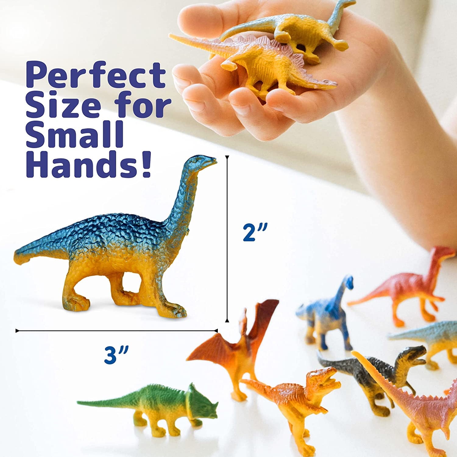 Prextex Mini Dinosaur Figure Toys Box (72 Count) | Best for Dinosaur Party Favors Cake Toppers Easter Eggs Filler | Plastic Dinosaurs, Dinosaur Cupcake Toppers, Small Dinosaur Toys, Cupcake Toppers