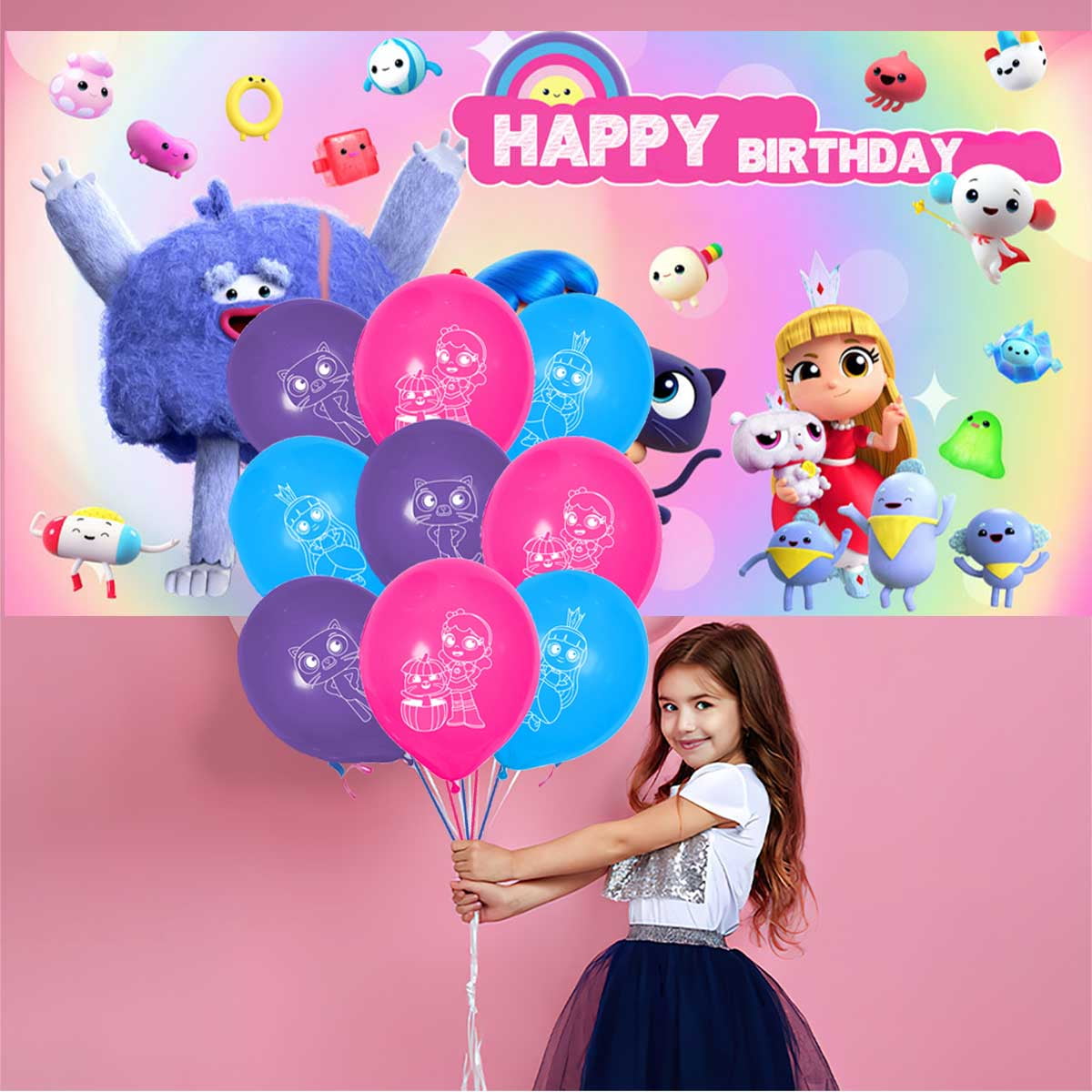 True and the Rainbow Kingdom Birthday Party Supplies Balloons Paper Plates Decoration Cake Topper Decor Tableware Banner Backdrop