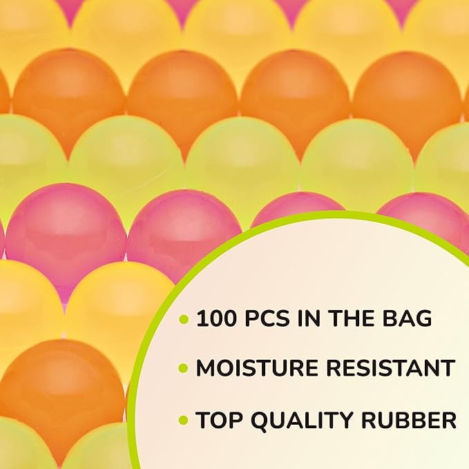 25 mm Glow in The Dark Bouncy Balls - Glow Party Bouncing Balls for Kids