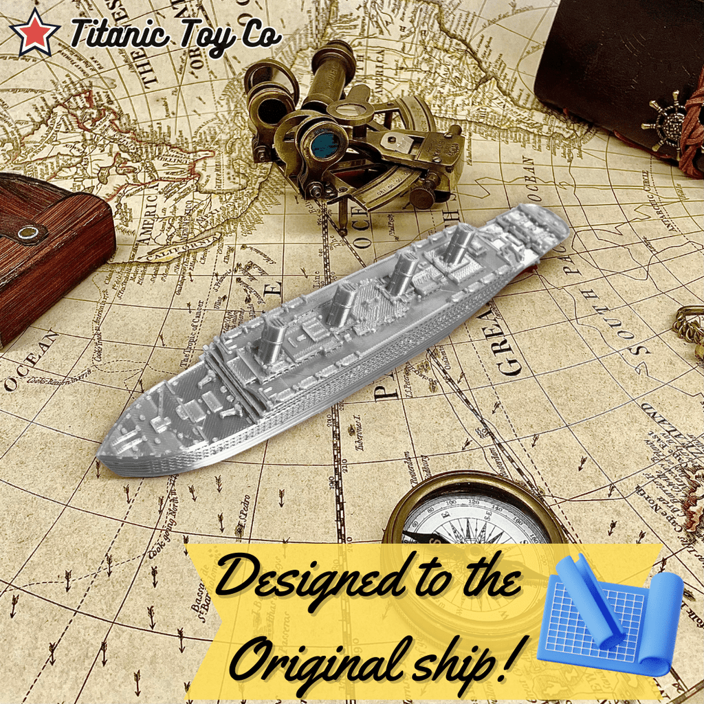 SilverTanic Titanic Bath Boat And Pool Toy By TitanicToyCo, RMS Titanic Toys For Kids, Historically Accurate Titanic Toy, Titanic Ship, Titanic Cake Topper, Titanic Figurine