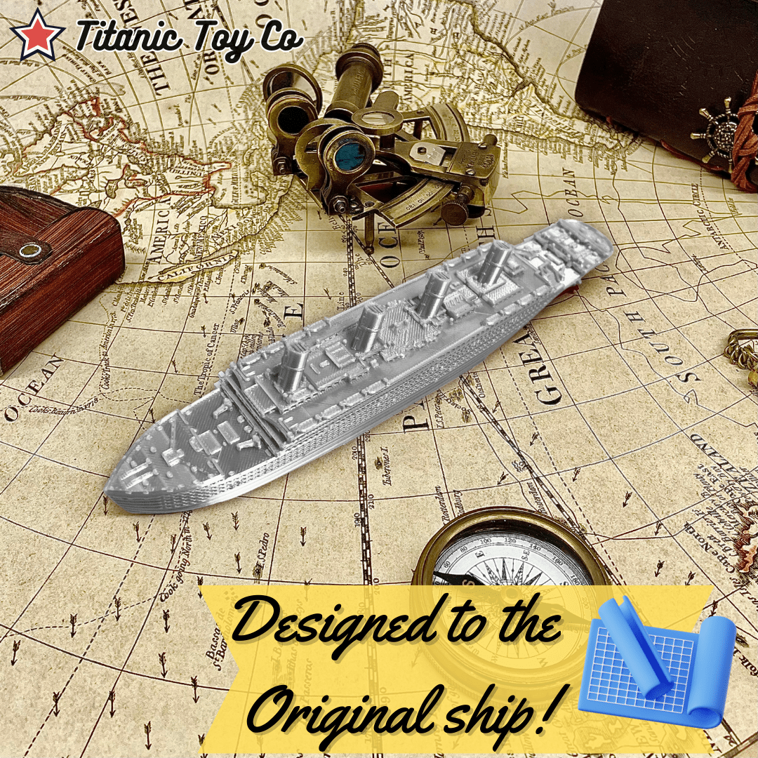 SilverTanic Titanic Bath Boat And Pool Toy By TitanicToyCo, RMS Titanic Toys For Kids, Historically Accurate Titanic Toy, Titanic Ship, Titanic Cake Topper, Titanic Figurine