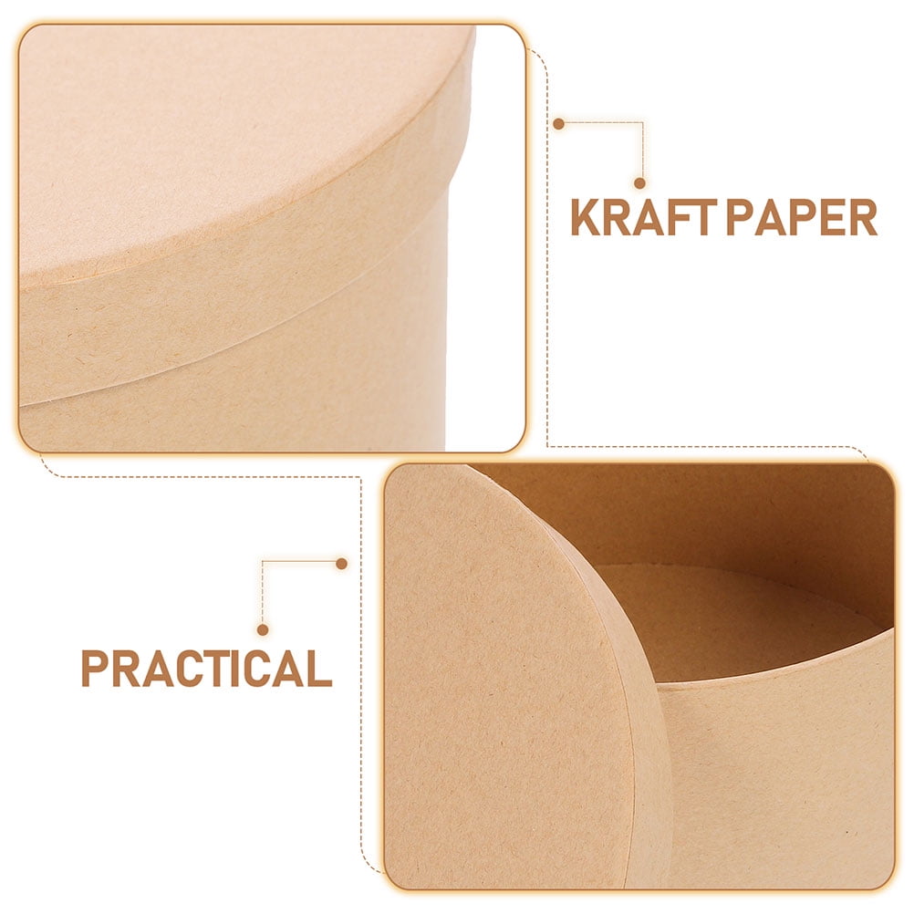 Qumonin 6pcs Multi-Functional Round Gift Boxes Gift Wrapping Boxes Round Shaped Gift Box Jewelry Storage Box Chocolate Cookie Containers