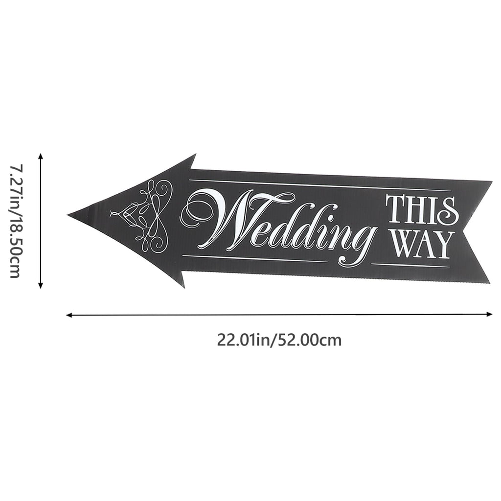 Worgeous 4 Sets Outdoor Wedding Signs DIY Yard Wedding Signs Outside Wedding Decor with Stakes
