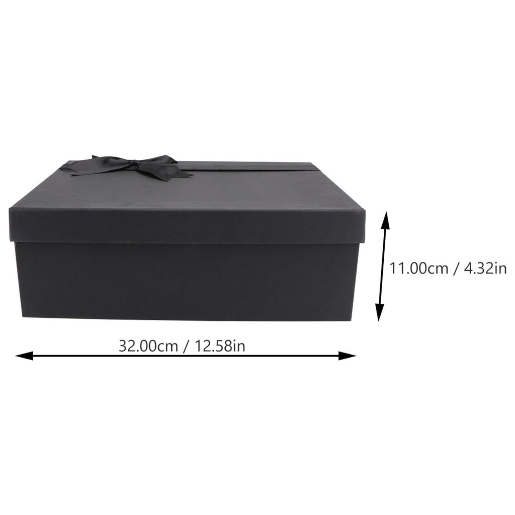 Masteelf Black Gift Box for Wrapping Presents Made of Durable Paper Ideal for Valentine's Day Christmas and More 1 Pc