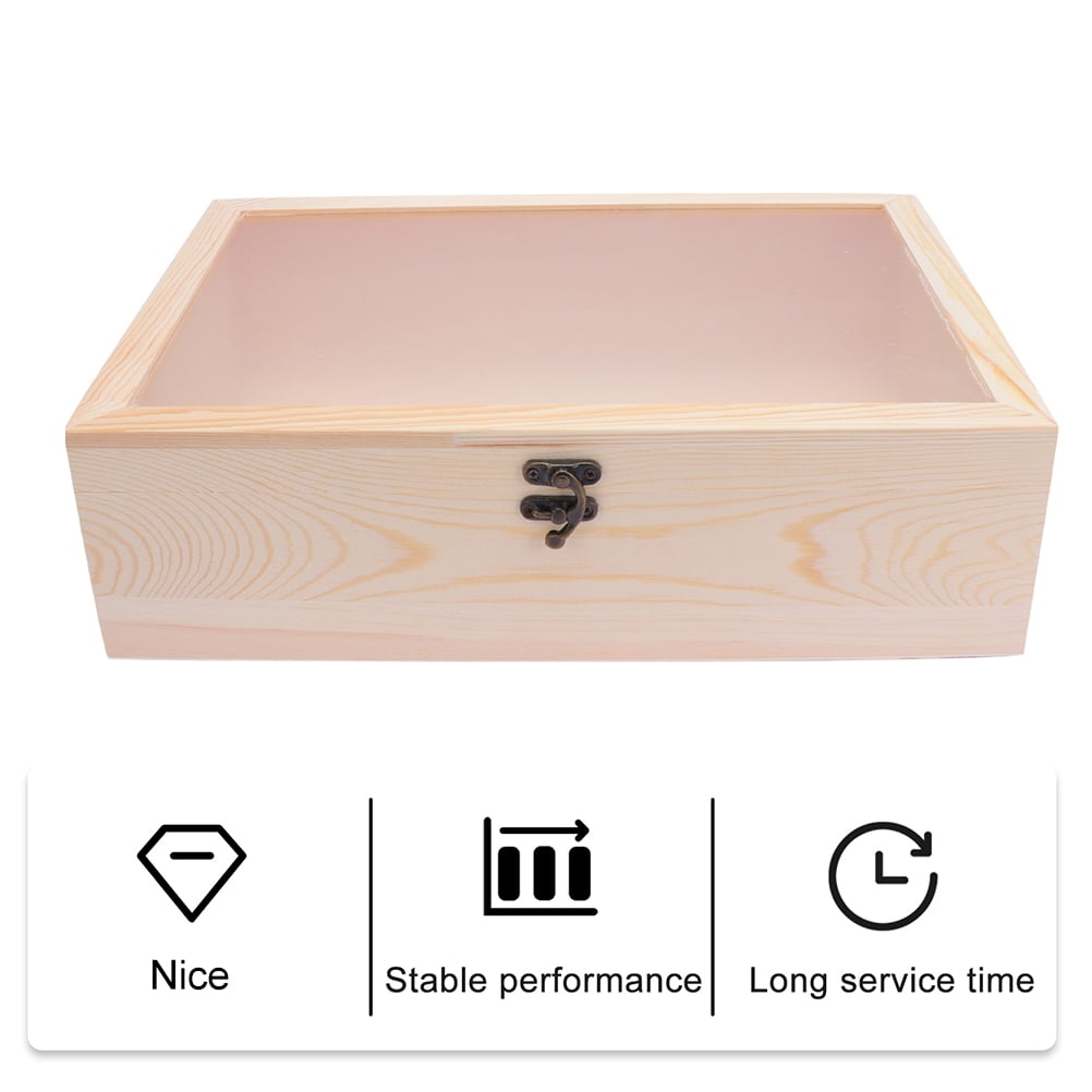 Yellow Synthetic Gift Box with Translucent Window for DIY Flower Craft and Home Office Decor 6066030