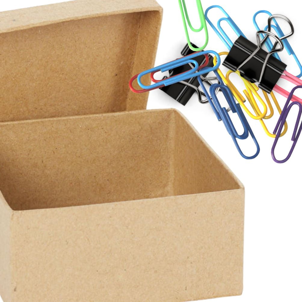 12pc Kraft Paper Mache Square Boxes - for Gifts and Favors - Factory Direct Craft