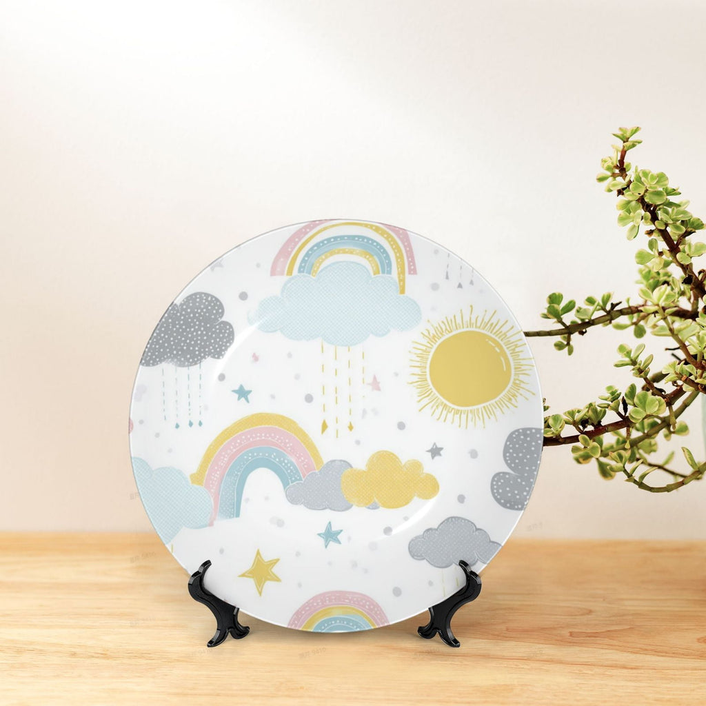 Decorative Plates – Bone China Wall & Table Decor - Rainbow - 8in