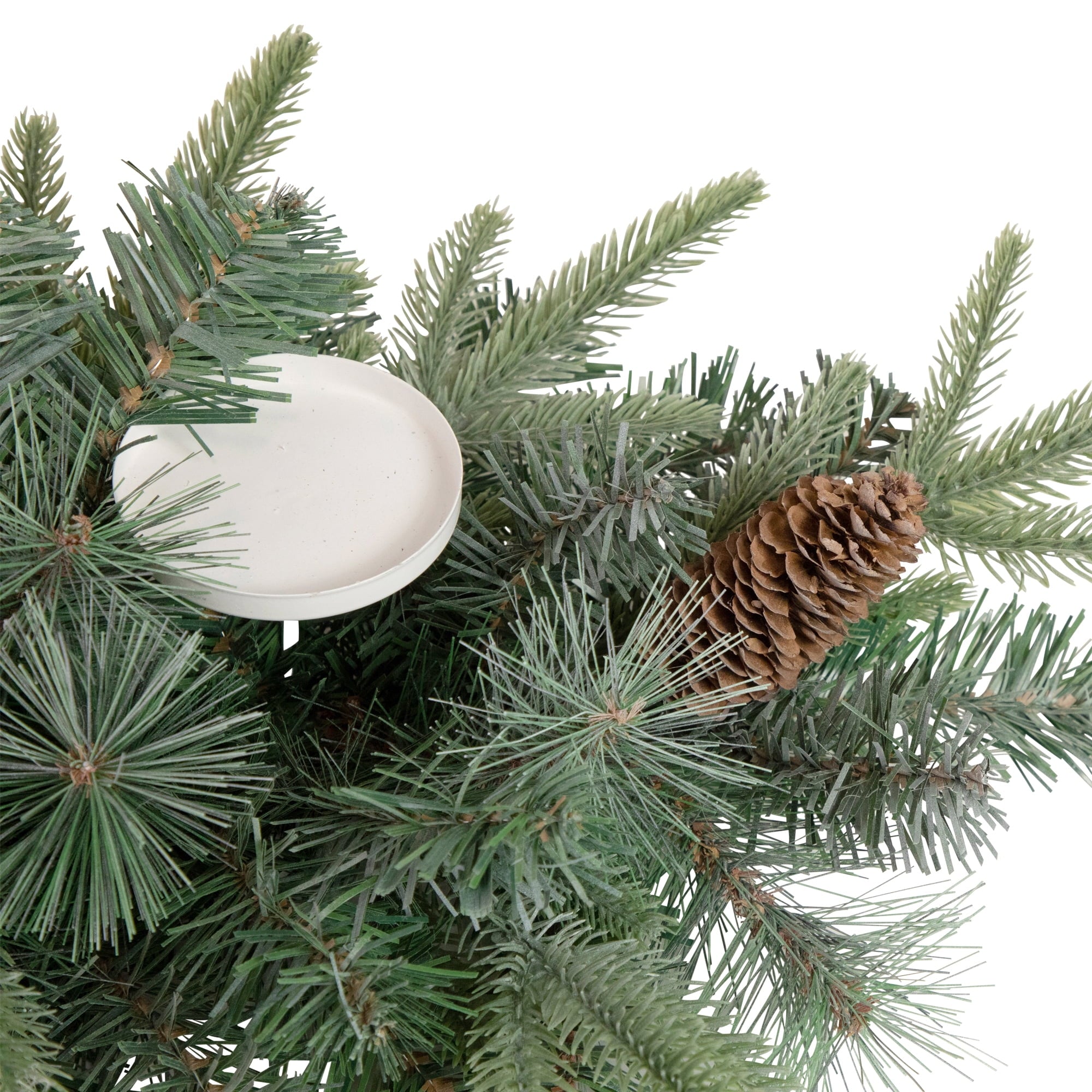 Northlight 32" Artificial Mixed Pine and Pine Cones Christmas Candle Holder Centerpiece