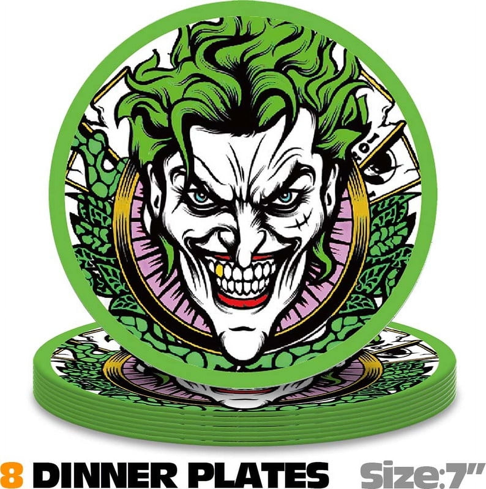 Joker Clown Party Supplies Plates Decorations Birthday Cake Topper Banner Decor Backdrop Balloons