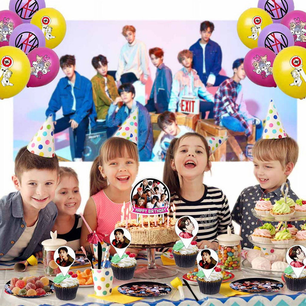 Stray Kids Party Supplies Plates Decorations Birthday Cake Topper Banner Decor Backdrop Balloons