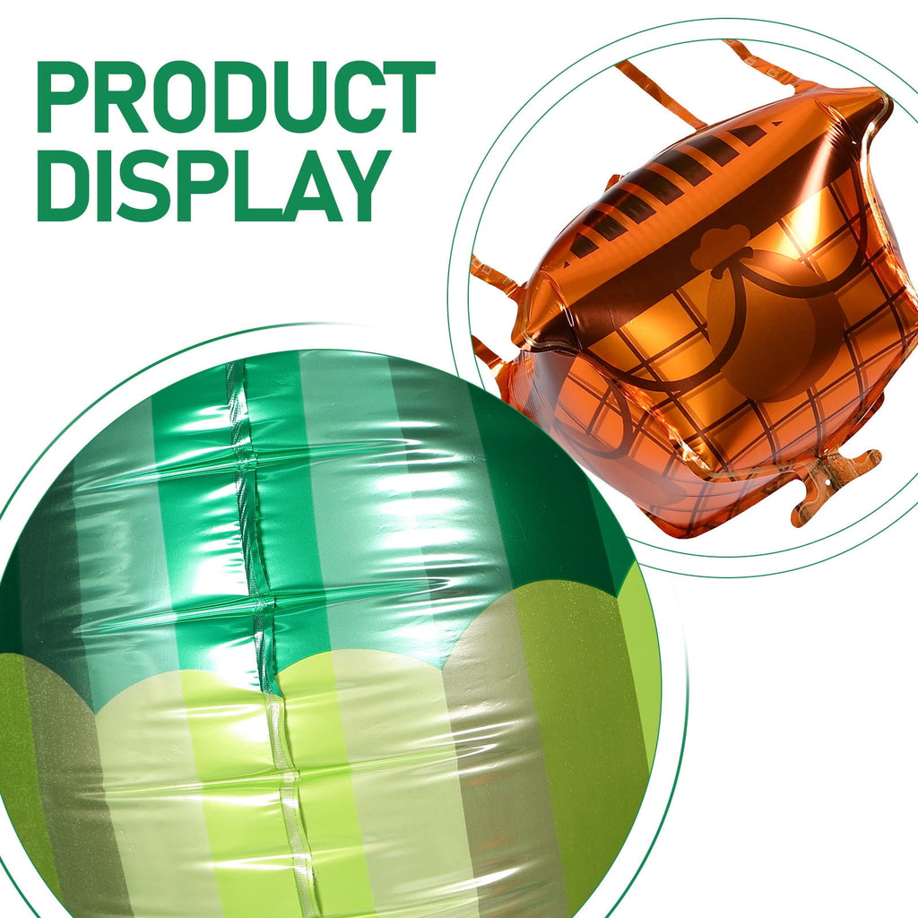 DRAFIDEEP 5pcs Decorative Foil Hot Air Balloon Centerpiece Ornament Light Green Aluminum for Weddings Family Gatherings