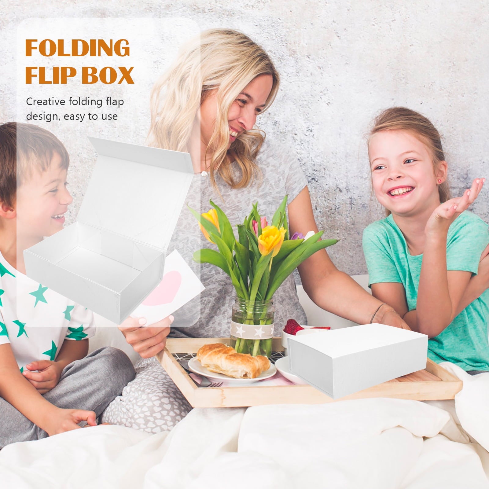 2pcs Magnetic Gift Packaging Box Magnetic Bridesmaid Proposal Box Gift Box with Lid