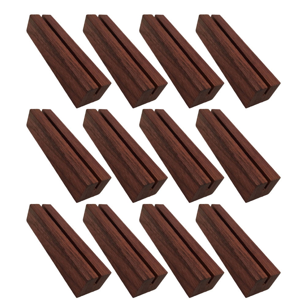 WHAMVOX  12 Pcs Table Numbers Display Wooden Message Box Sign Holder