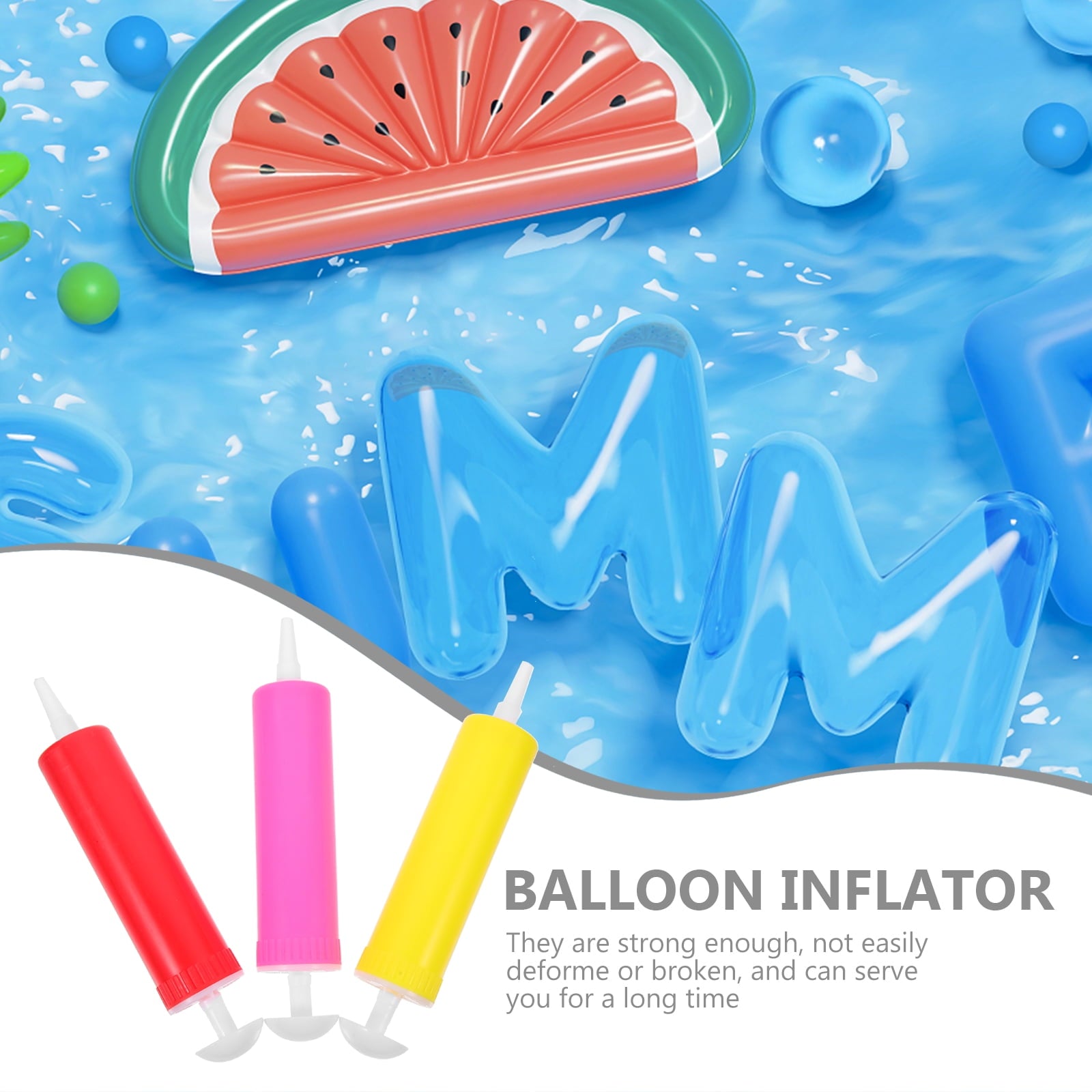 4 Count Zip Sliders Manual Air Pump Party Birthday Supplies
