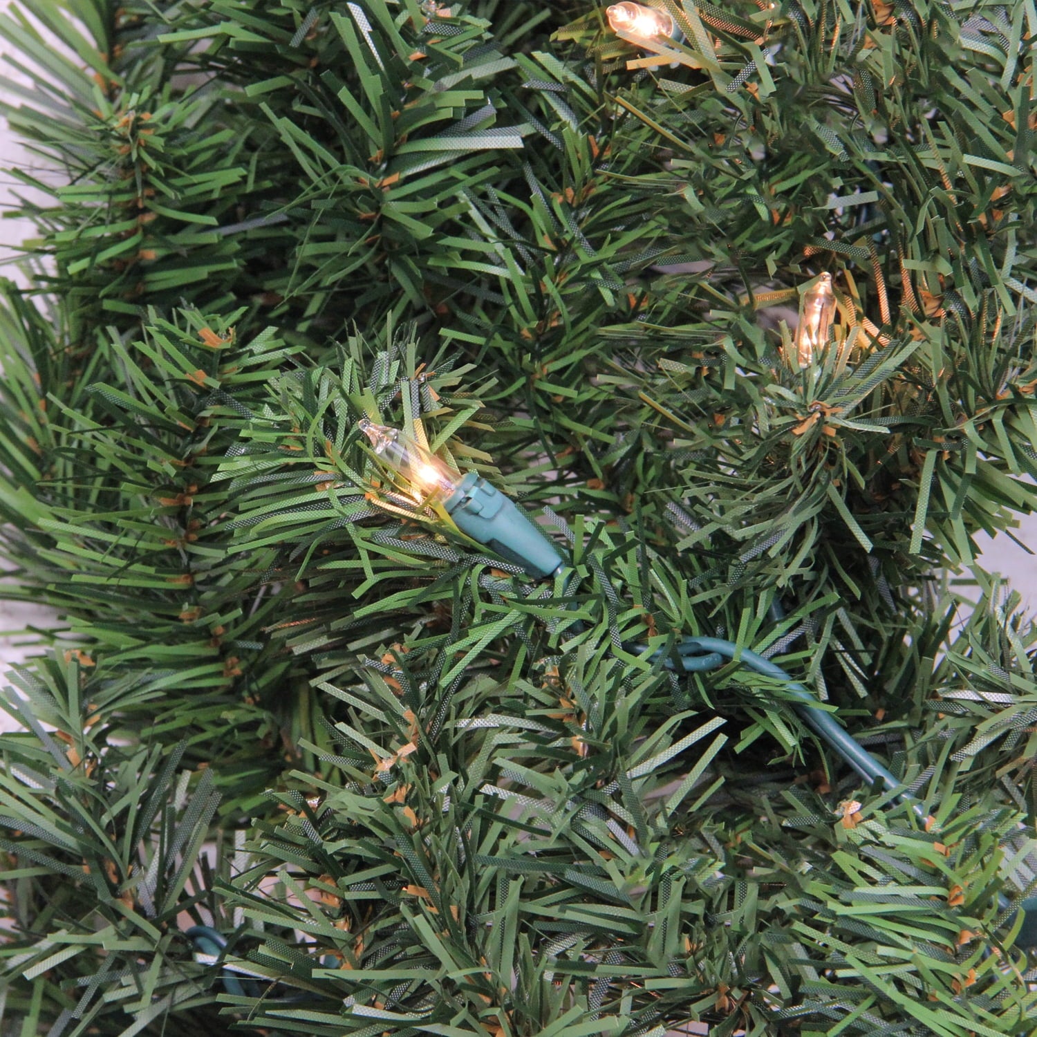 9' x 14" Pre-Lit Canadian Pine Artificial Christmas Garland - Clear Lights