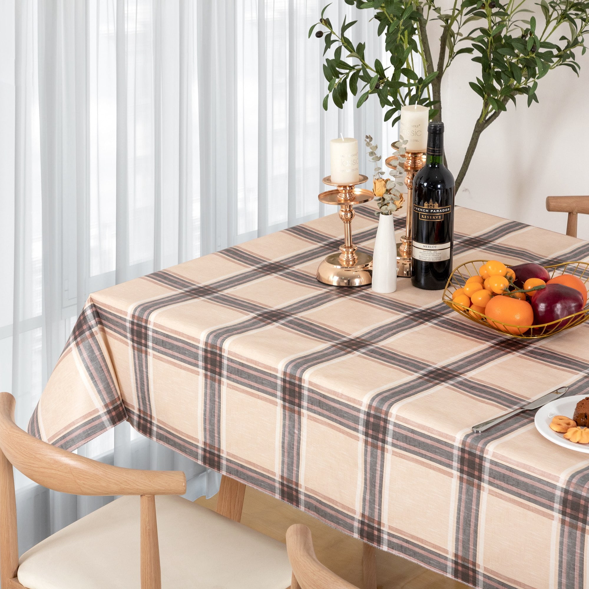 Ray Star Vinyl Party Tablecloths 60x84in 10pcs Spring Tablecloth Plastic Picnic Outdoor and Camping Waterproof Oilcloth Table Cover for Rectangle Tables