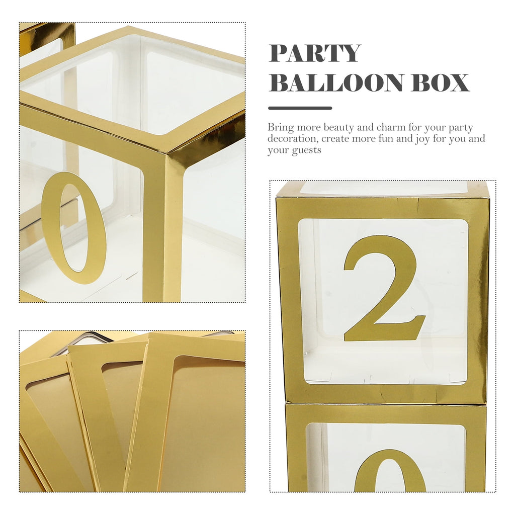 Balloon Box Graduation Ornaments Birthday Party Decorations Baby Balloons Decorative Plastic