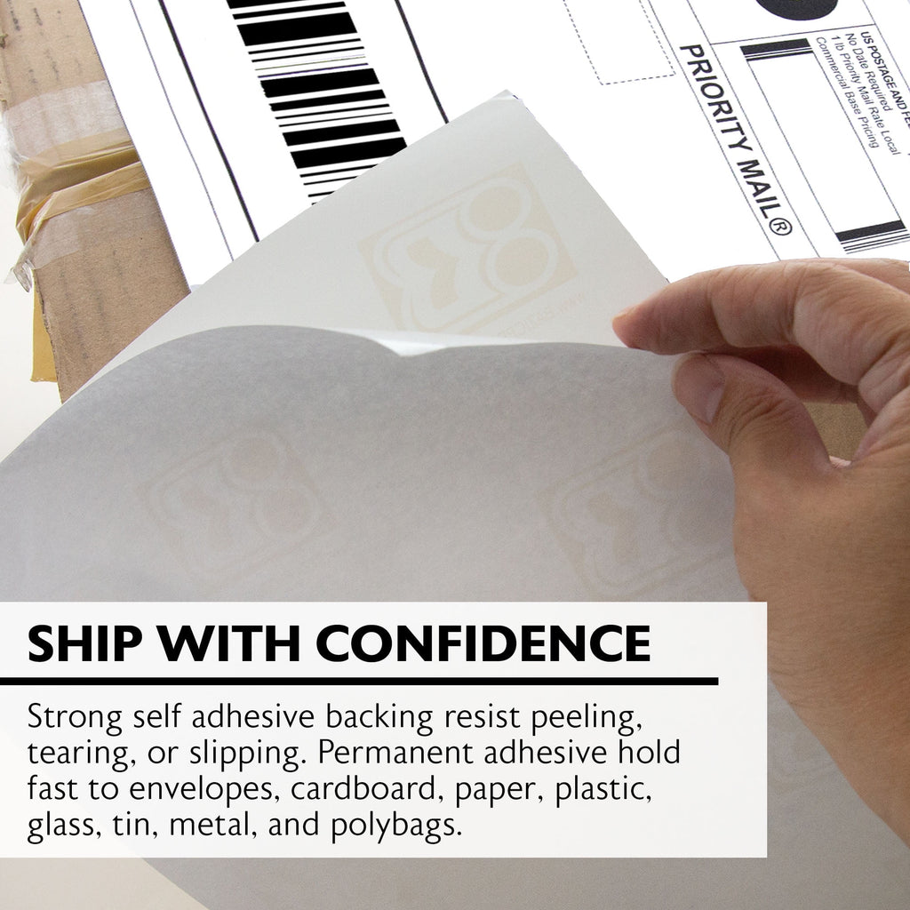 BAZIC White Label 8.5"X11" Address Stickers for Printer (10/Pack), 24-Packs