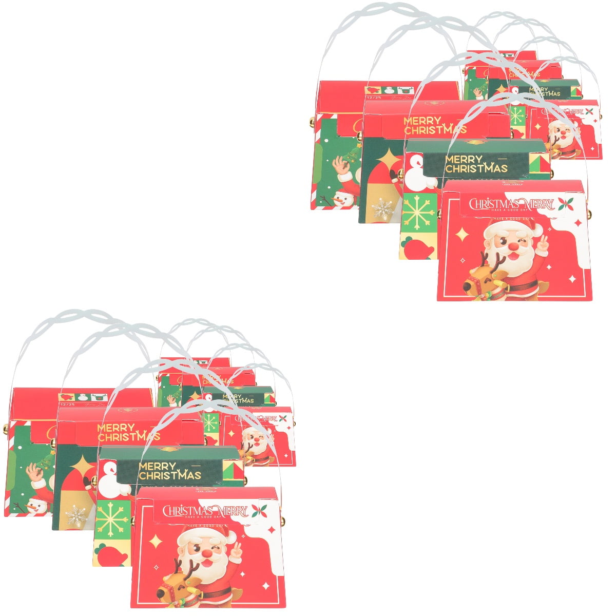 BERTDOMD 40 Pcs Christmas Gift Boxes Handheld Gift Wrapping Boxes Decorative Gift Boxes Xmas Candy Boxes