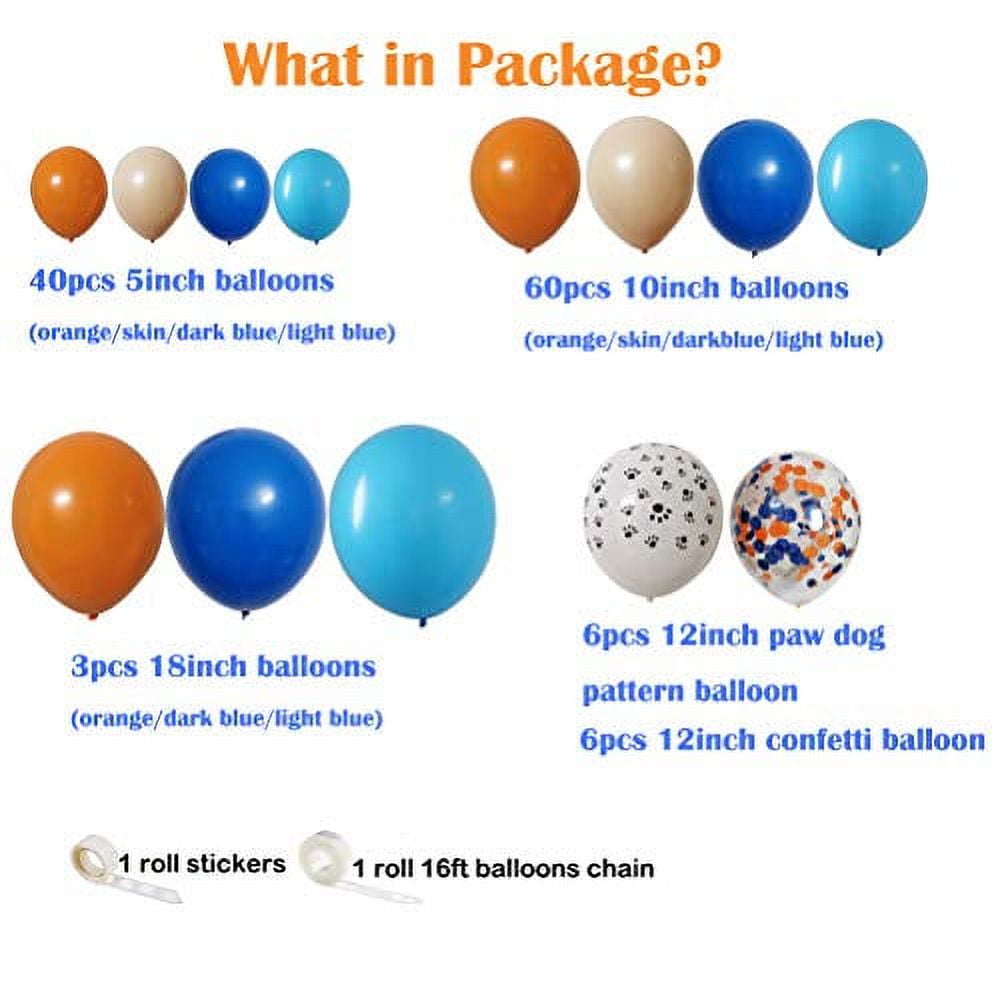 LLHFLY Latex Bluey Theme Garland Arch Kit Decoration Balloons, 115 Piece